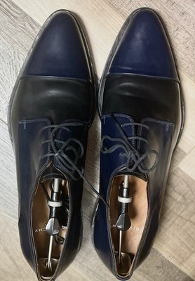 Givenchy schwarz & dunkelblau Derby Schnürschuhe elegante Herren Größe US10/EU 43 im Karton