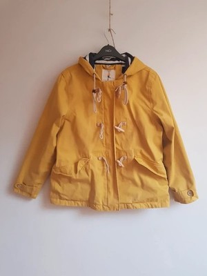 Seasalt Cornwall Yellow Sea Folly Jacket Raincoat Toggles Nautical Maritime UK12