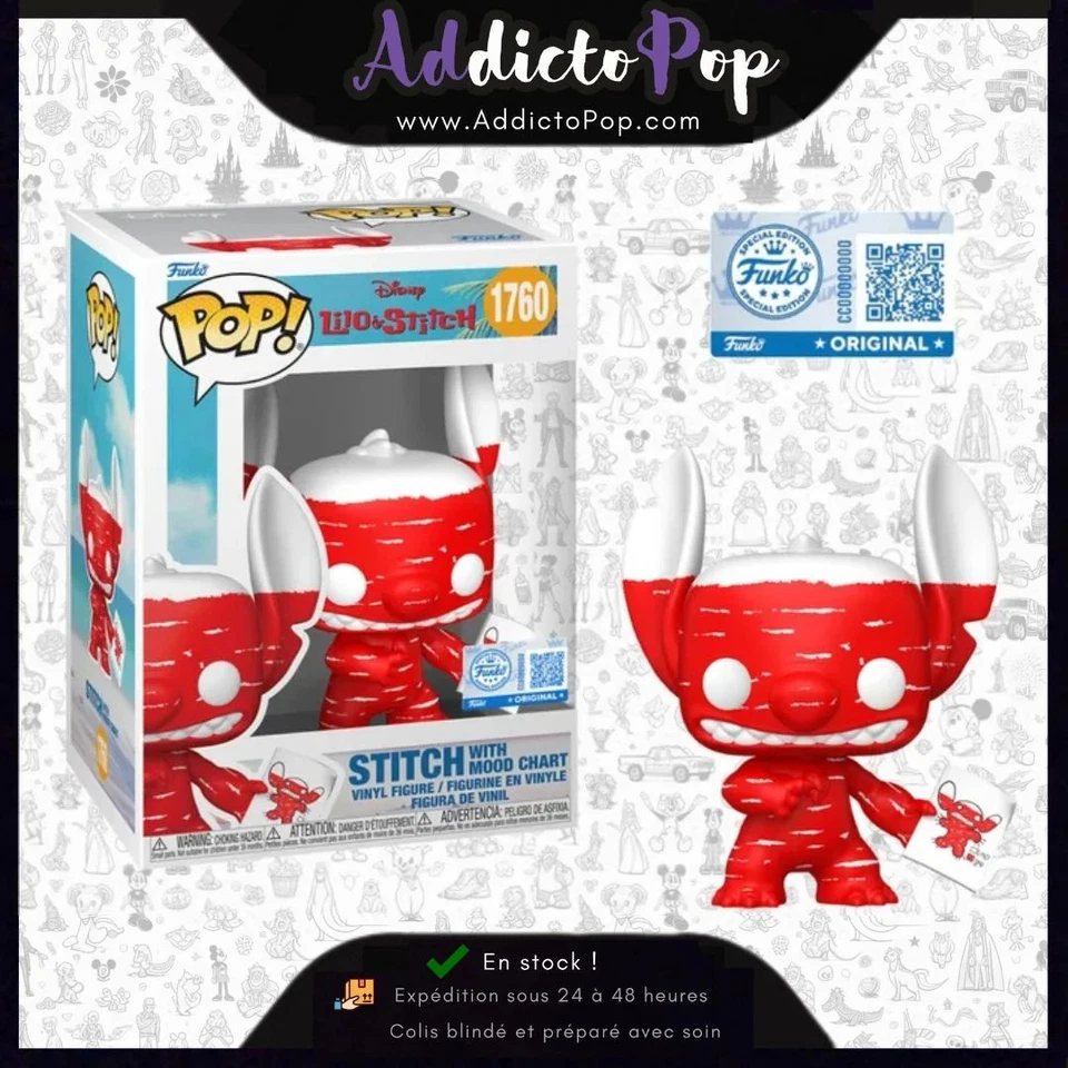 Funko Pop! Disney Lilo & Stitch [1760] - Stitch with Mood Chart (Special Edition - Photo 1/1