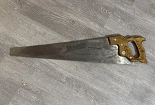 Vintage Disston D-23  26" 8pt Crosscut Handsaw With Beautiful Wood Wheat Handle