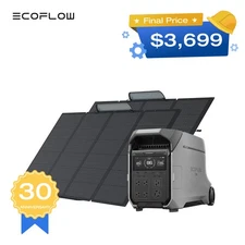 EcoFlow DELTA Pro 3 4kWh Power Station+2X400W Solar Panel Solar Generator