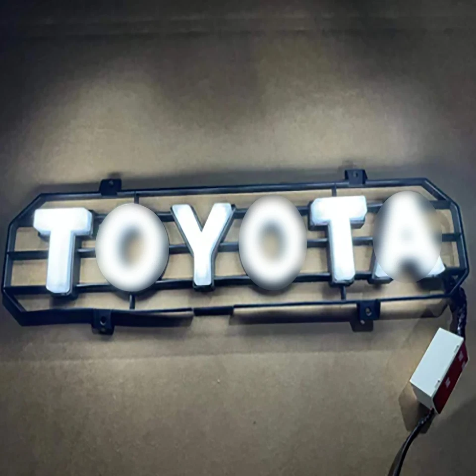 For 2001-2004 Toyota Sequoia Front Bumper Upper Grille W/Led Illuminated Letters Foto 3 de 4