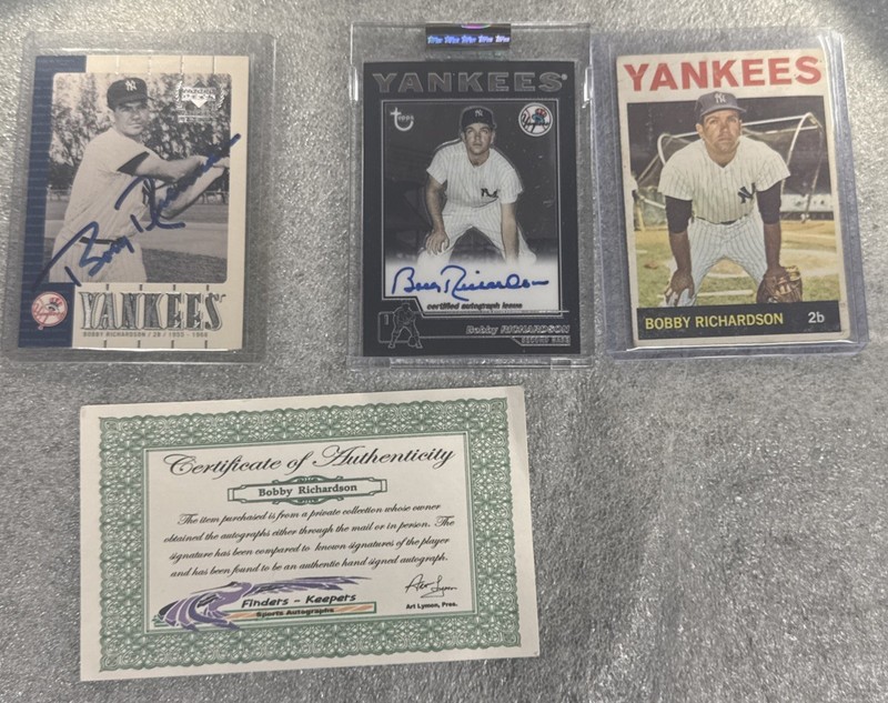 2004 TOPPS Signature BOBBY RICHARDSON AUTO Lot Retired Yankees 