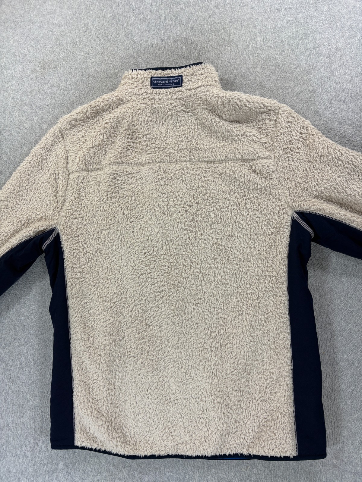 Vineyard Vines Sherpa Fleece 1/4 Zip Pullover (Women's Medium) Off White thumbnail 12