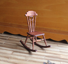 Dolls House Miniature Children's Rocking Chair 1:12 OOAK By Artist PigeonOak