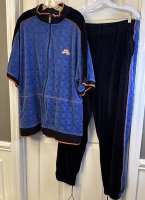 Vtg Nike Air Battlegrounds BG Velour Track Suit Warmup Mens XXL  Streetwear