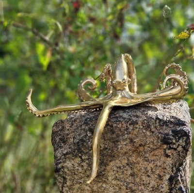 Oktopus Bronze Tier Skulptur ''Oktopus Tako'' Maritime Kunst limitiert nummeriert