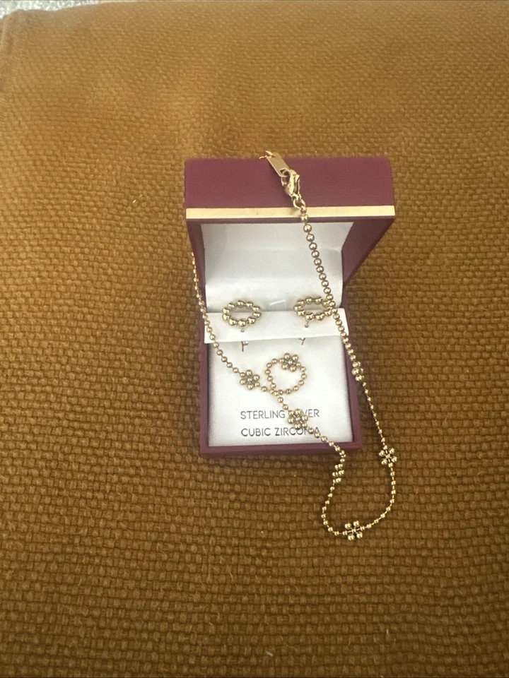 Edelstahl Halskette und Ohrringe Set Schmuck Set