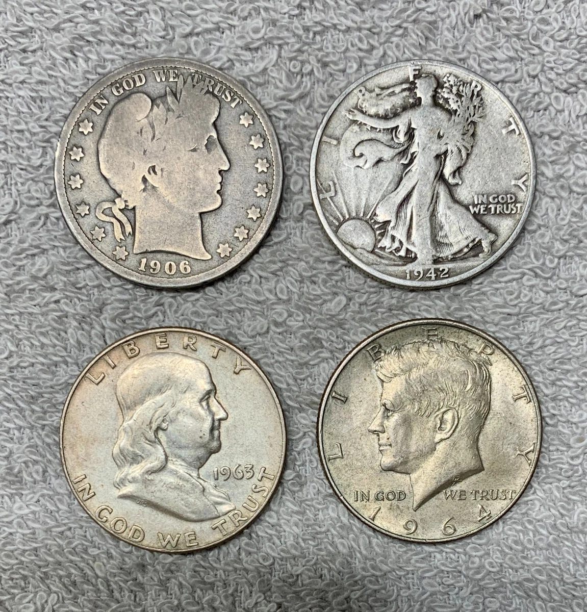 K*i様 1906年 アメリカ バーバー ハーフダラー 4枚セット Barber Half Dollars 1906 for sale | eBay
