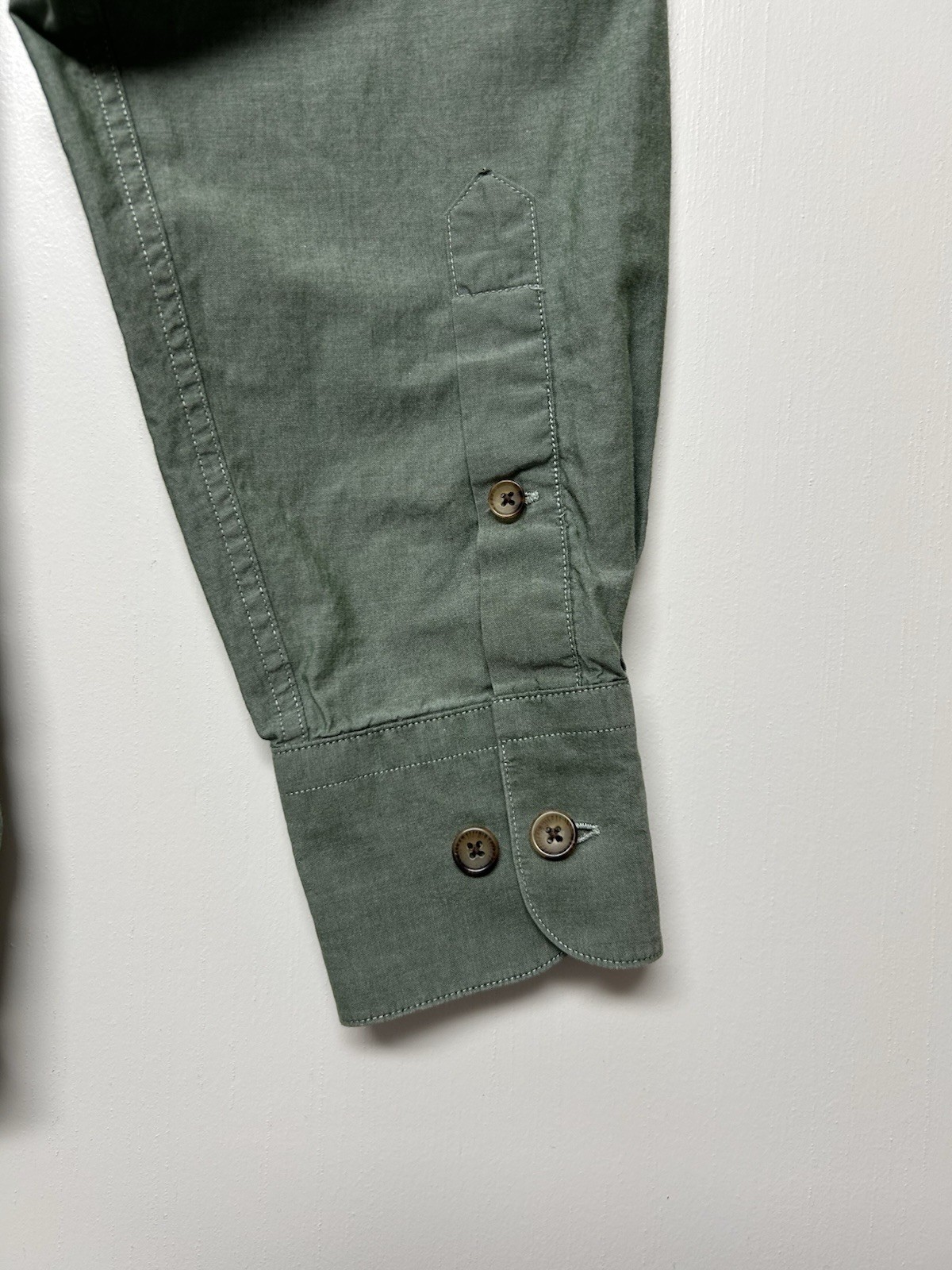 Lucchese Bootmaker Button Down Shirt Green Pocket… - image 18