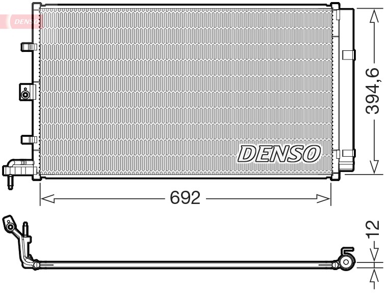 CONDENSER AIR CONDITIONING DCN10063 FOR FORD YZJA 1.5L 3cyl FIESTA VII 1.5L