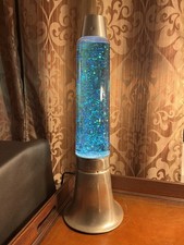 Vintage 20  Blue Glitter Lava Motion Lamp