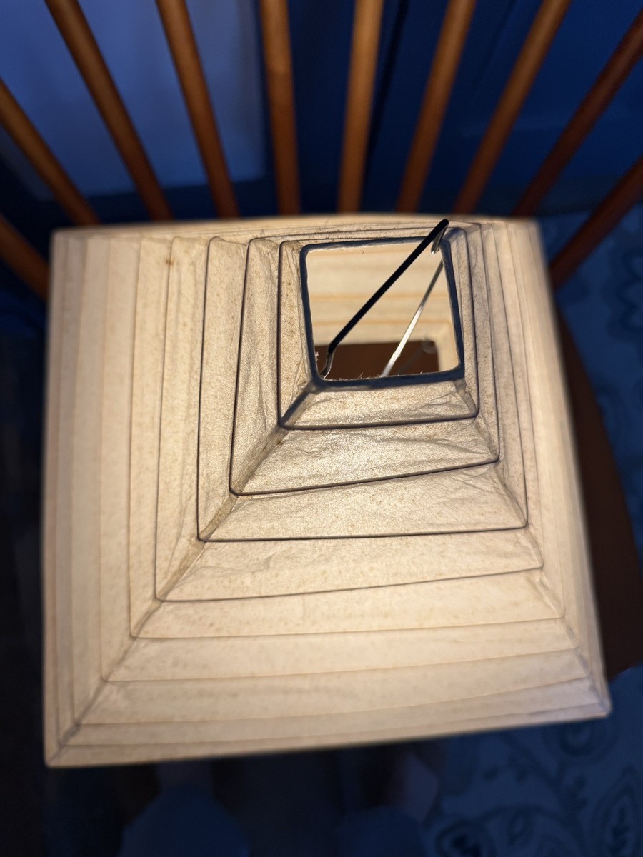 Isamu Noguchi AKARI 5X Light Sculpture Pyramid Light Vintage 1990s