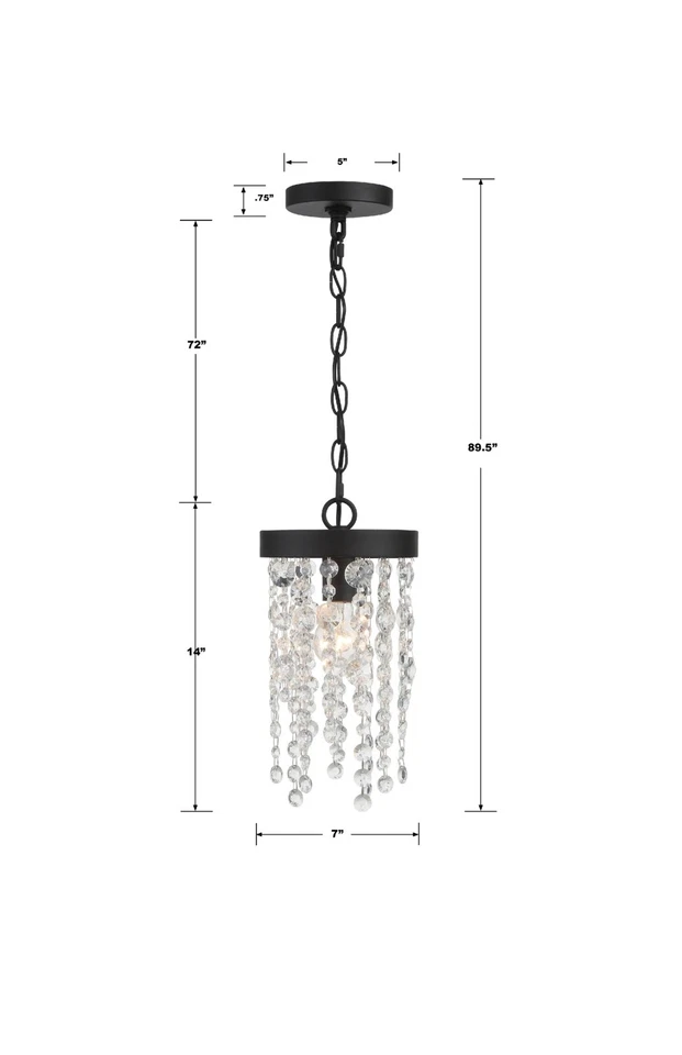 Crystorama Lighting Group WIN-610-CL-MWP Winham 7"W Cristal Mini - Dorado Foto 3 de 4