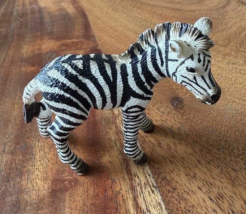 Schleich Baby Zebra Foal Figure Safari Animal Toy Vintage PVC