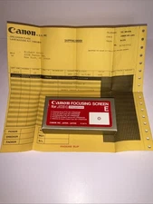Canon Focusing Screen for AE-1 Program New Split Micro type E+ English manual