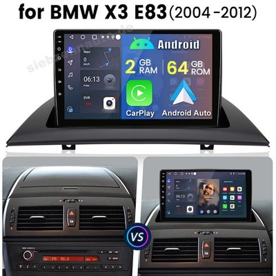 2+64GB 9'' Car Stereo Radio Carplay GPS For BMW X3 E83 2004-2012 Android WIFI DSP