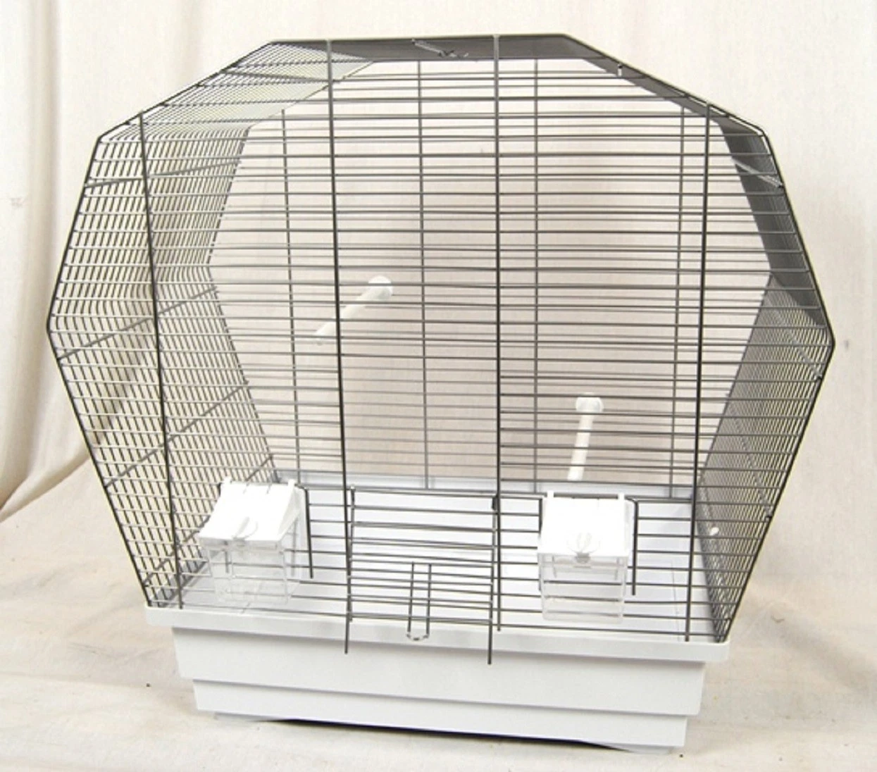 Bird cage parrot cage chrome white 57 cm