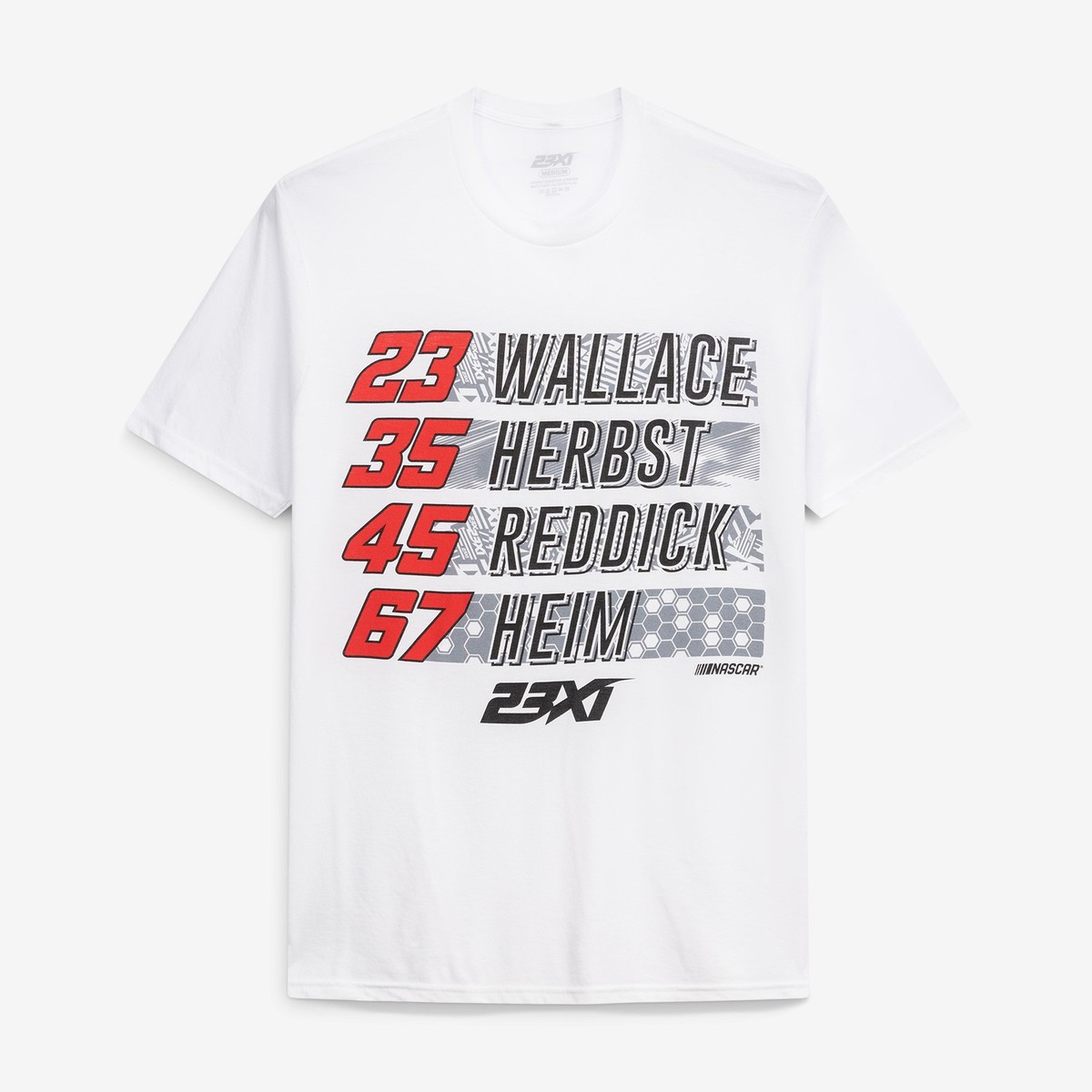 Men's 23XI Racing White Drivers Lifestyle Tri-Blend T-Shirt | eBay