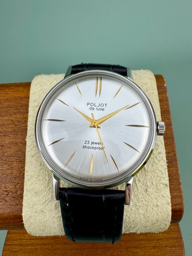 Poljot de Luxe Mens quartz Wristwatches Classic Ultra Slim ussr watch