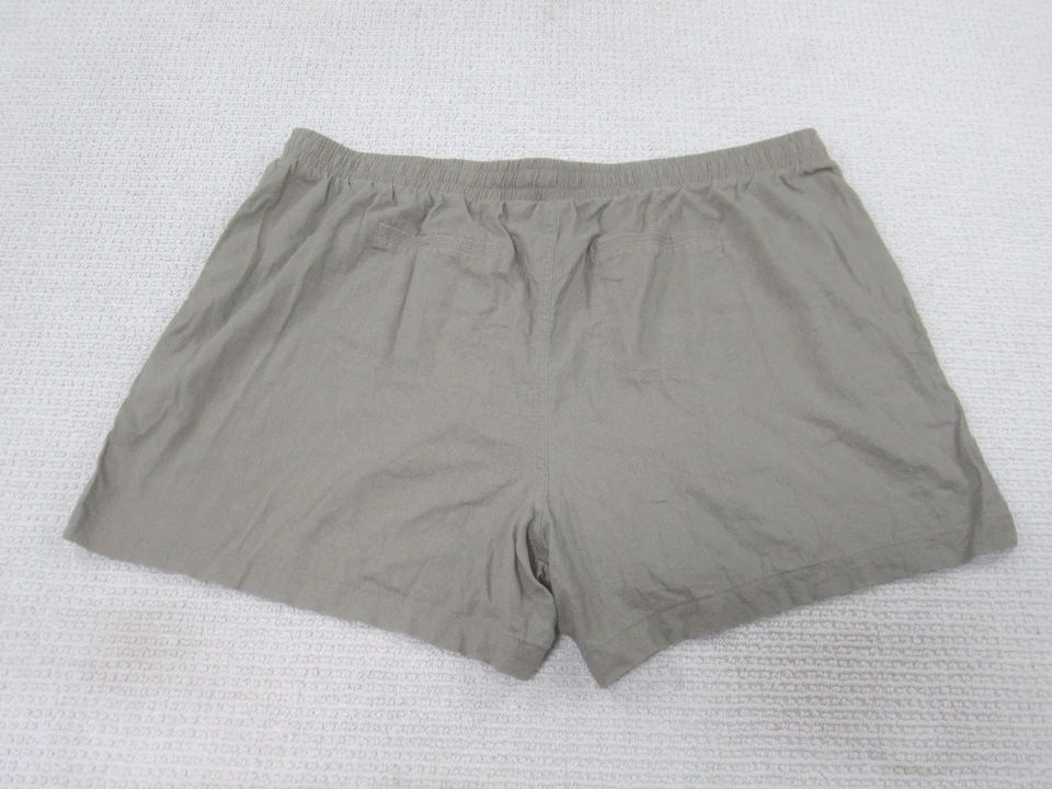 Pantalones Cortos CATO Mujer 26/28 W Informales Verdes Pull On Cómodos Informales Mezcla de Lino Foto 2 de 4