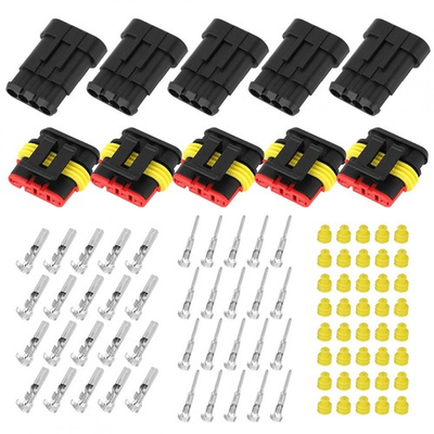 #ad #ad EVTSCAN Nylon PA66 5 Kit 4 pin Way Sealed Waterproof Electrical Wire Male Fem... $10.69