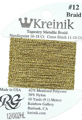 Kreinik Rainbow Gallery Tapestry Braid Metallic Thread Needlepoint Cross-stich