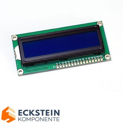 Character 16x2 LCD Display Module 1602 White on Blue 5V Header Strip