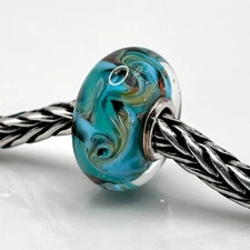 TROLLBEADS Rare Van Gogh Unique #2 LAA 925S colorful swirls, style of the artist