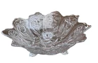 Vintage Cambridge Everglades relief Flower designs animal footed glass bowl