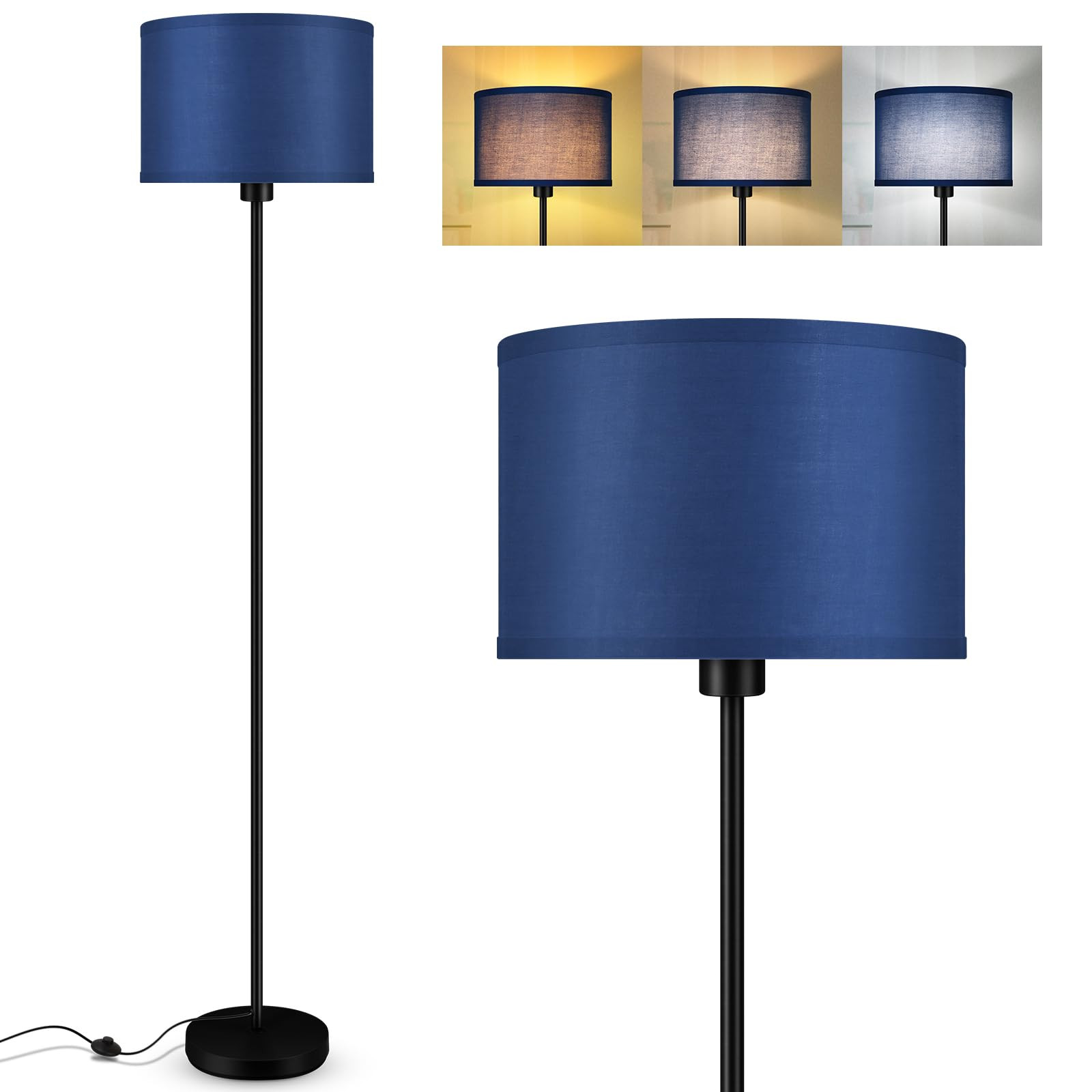 Sleek LED Floor Lamp for Living Room – Modern Tall Standing Light-image