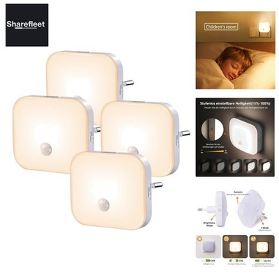 Night Light with Motion Sensor, LED Night Light Socket with Stepless Dimmba...