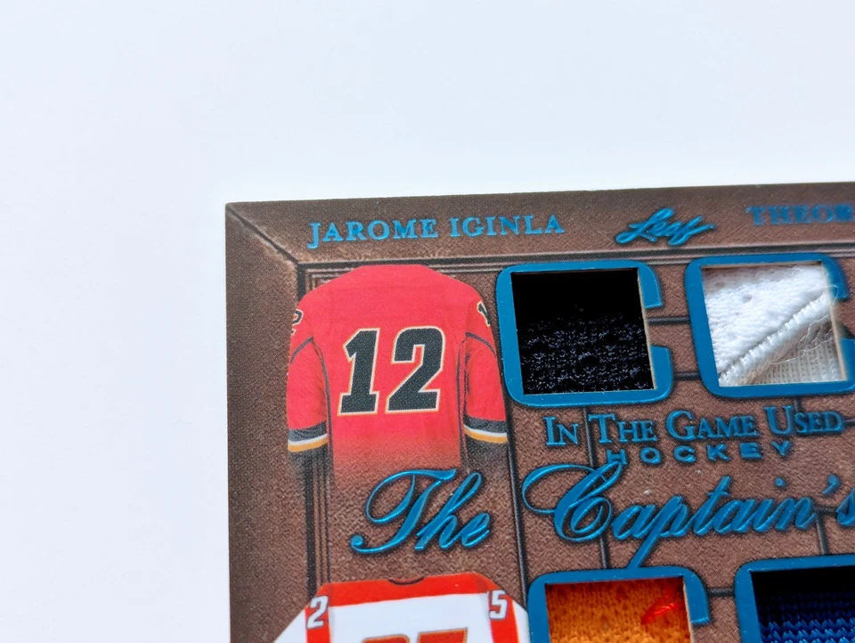 🔥#/30 IGINLA MCDONALD FLEURY NIEUWENDYK 4 QUAD RELICS 2020-21 LEAF IN GAME USED - Image 3 of 4