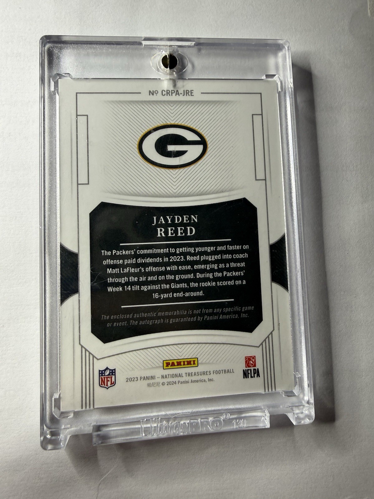 2023 Panini National Treasures🔥Jayden Reed🔥RPA (ON CARD) Auto Holo #16/25 view 2