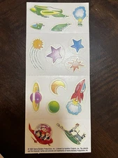 The Jetsons Cereal 1990 Premium Sticker Sheet Glow in The Dark Galactic Space