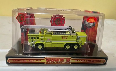 Code 3 1/64 Chicago Fire Dept O'Hare Oshkosh crash truck 655 MIB | eBay
