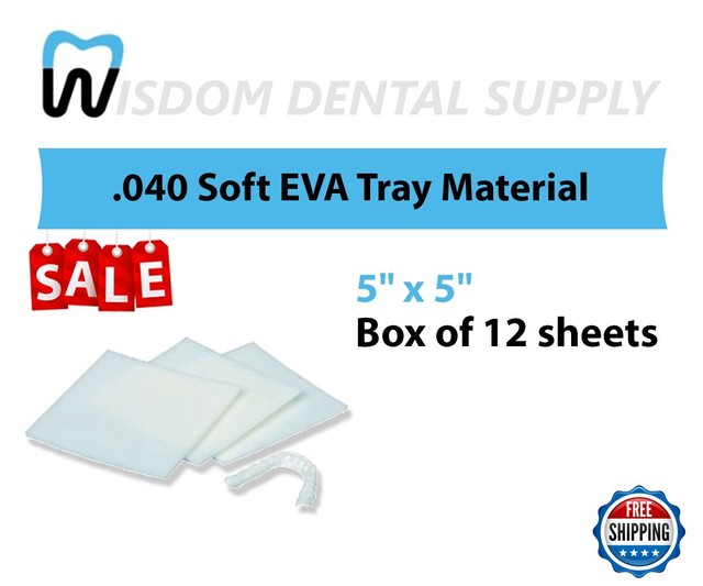 Buffalo Dental .040 Soft EVA Bleaching Tray Material 5" " 12/pk 62820