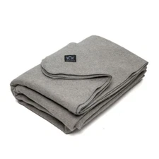 Arcturus Wool Blanket - 4.5 lbs, Warm, Washable, 64" x 88" (Stone Gray)