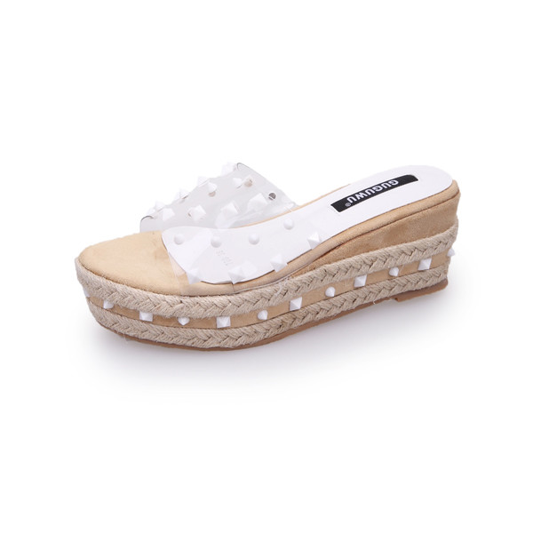 Sandalen Holzschuhe Weiß Hausschuhe 7 cm Stachel Platform Leder Kunststoff 1061 Sandalen Holzschuhe Weiß Hausschuhe 7 cm Stachel Platform Leder Kunststoff 1061