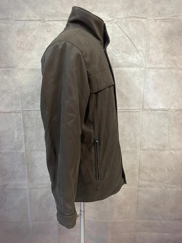 Marc New York 男式卡其色羊毛衬里全拉链外套夹克 M 码 — 第 4/4 张图片