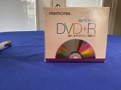 Memorex 16X /  4.7GB / 120 min  DVD-R 10-Pack  EACH in jewel Slim Case