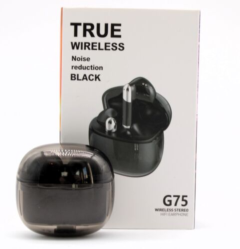 G75 True Wireless HiFi Earphones Noise-Reducing Waterproof TWS Stereo w Mic