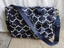 Lands' End Deep Sea Medallion All in One Diaper Bag with On-the-Go Diaper Clutch