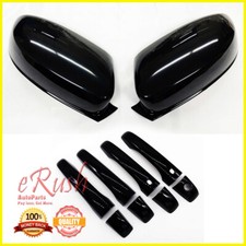 For 2011-14 Chrysler 300 8pcs Glossy Black Handlemirror Overlay Covers W 2 Smk