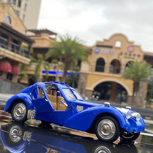 1:28 Bugatti TYPE 57SC Classic Car Diecast Model Simulation Collection Kids Gift - Picture 10 of 18