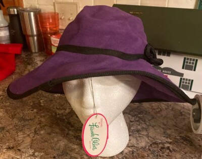 Frank Olive fedora.  Vintage and rare!! Vintage Frank Olive Fedora Hat: Black Wool Felt Wide Brim  main image 3