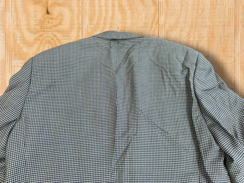 VINTAGE ERMENEGILDO ZEGNA Mens 42R Sport Coat Blazer Navy Blue White Check - Picture 9 of 16