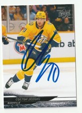 COLTON SISSONS NASHVILLE PREDATORS SIGNED 2024-25 UPPER DECK SERIES 1 CARD 109