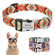 Fashion Custom Dog Collar Personalized Engraved ID Name Tags Buckle Adjustable