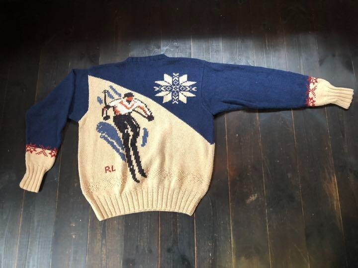 Polo Ralph Lauren スキー柄ニット M 90s POLO by Ralph Lauren HAND KNIT SKI